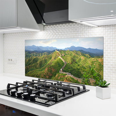 Kuchyňský skleněný panel Velká Zeď Hora Krajina