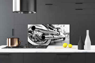 Kuchyňský skleněný panel Motor Umění