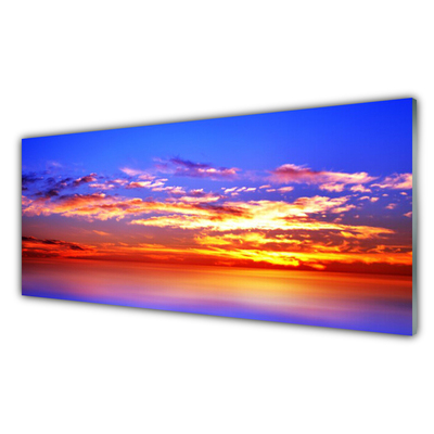 Kuchyňský skleněný panel Nebe Mraky Moře Krajina