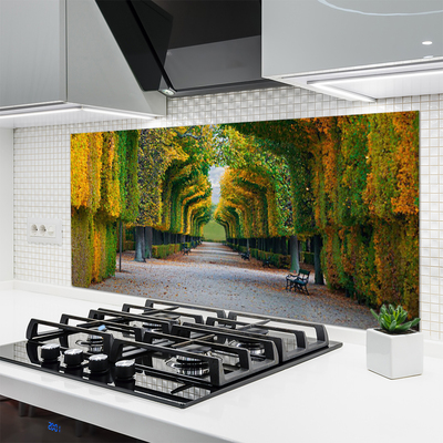 Kuchyňský skleněný panel Park Podzim Zahrada Příroda
