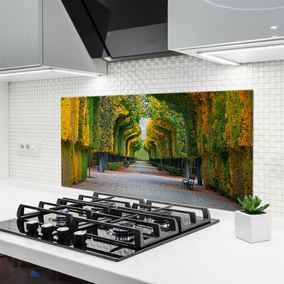Kuchyňský skleněný panel Park Podzim Zahrada Příroda