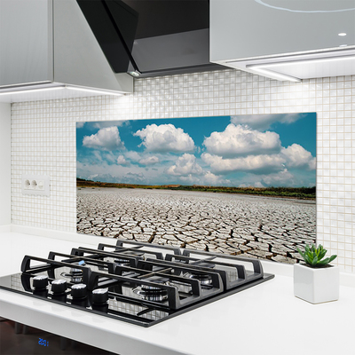 Kuchyňský skleněný panel Vyschlá Řeka Krajina