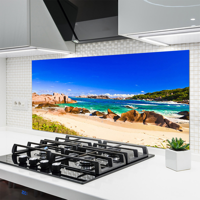 Kuchyňský skleněný panel Pláž Moře Krajina