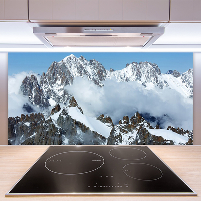 Kuchyňský skleněný panel Hory krajina