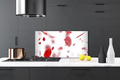 Kuchyňský skleněný panel Růže Plátky