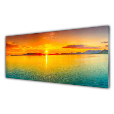 Kuchyňský skleněný panel Moře Slunce Krajina