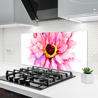 Kuchyňský skleněný panel Květ