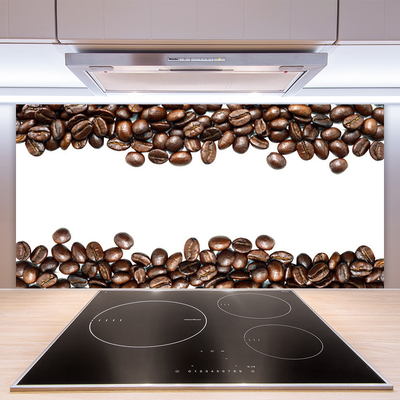 Kuchyňský skleněný panel Káva Zrnka Kuchyně