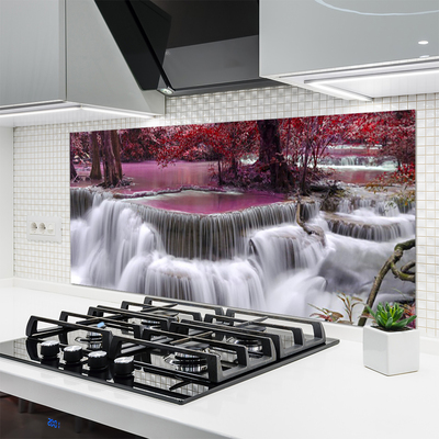 Kuchyňský skleněný panel Vodopád Góry Příroda