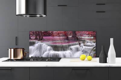 Kuchyňský skleněný panel Vodopád Góry Příroda