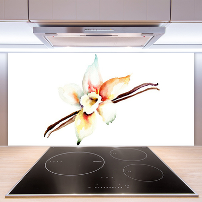Kuchyňský skleněný panel Květ Umění
