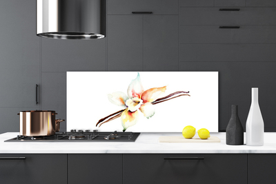Kuchyňský skleněný panel Květ Umění