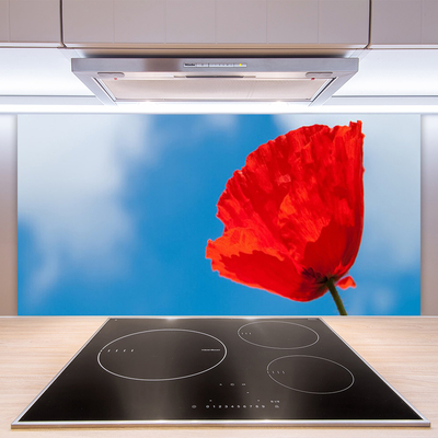 Kuchyňský skleněný panel Tulipán