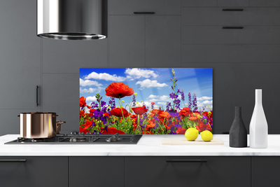 Kuchyňský skleněný panel Tulipány Rostlina