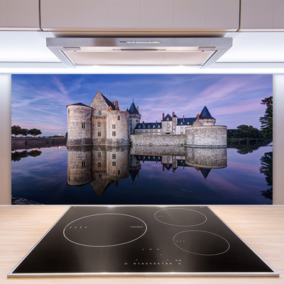 Kuchyňský skleněný panel Hrad Voda Architektura
