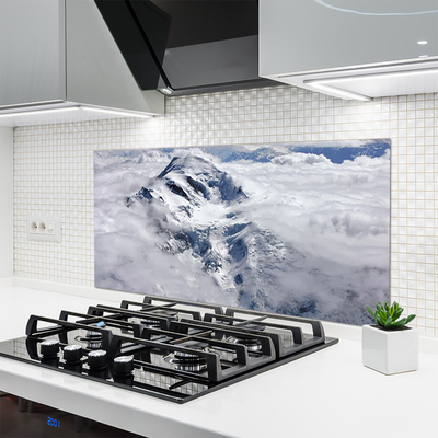 Kuchyňský skleněný panel Hora Mlha Krajina