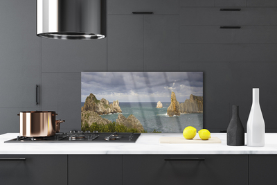 Kuchyňský skleněný panel Moře Skály Krajina
