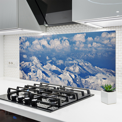Kuchyňský skleněný panel Hora Mraky Krajina