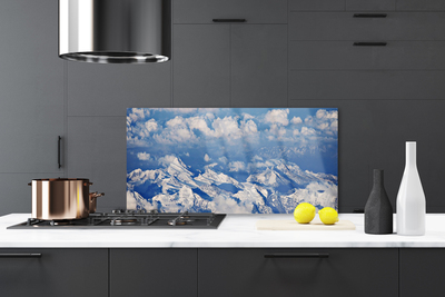 Kuchyňský skleněný panel Hora Mraky Krajina
