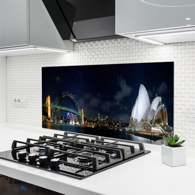 Kuchyňský skleněný panel Sydney Most Architektura