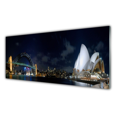 Kuchyňský skleněný panel Sydney Most Architektura