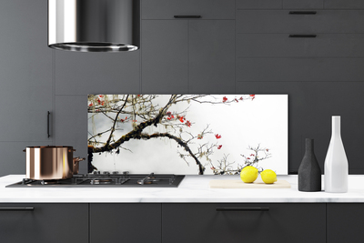 Kuchyňský skleněný panel Větev Příroda Rostlina
