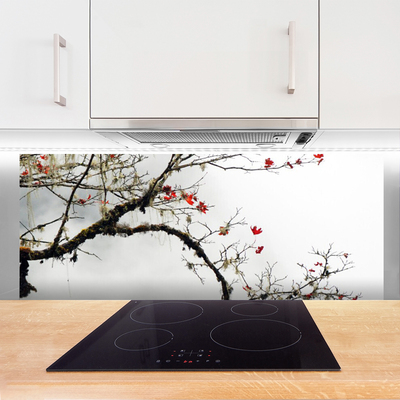 Kuchyňský skleněný panel Větev Příroda Rostlina