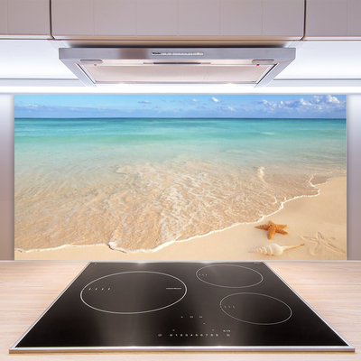 Kuchyňský skleněný panel Pláž Hvězdice Krajina