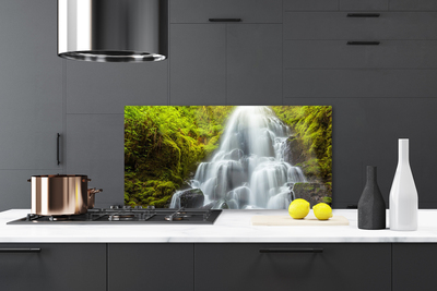 Kuchyňský skleněný panel Vodopád Příroda