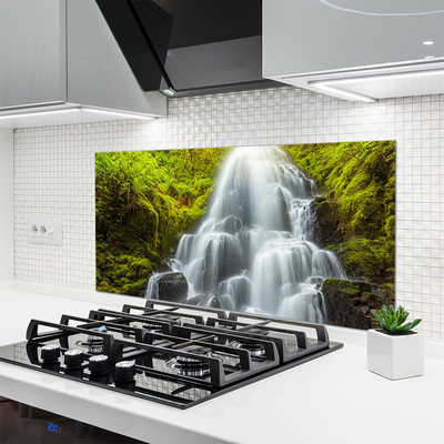 Kuchyňský skleněný panel Vodopád Příroda