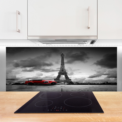 Kuchyňský skleněný panel Eiffelova Věž Architektura