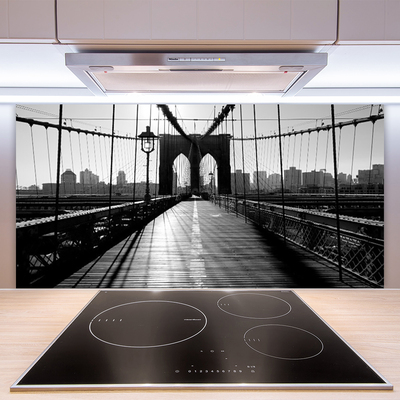 Kuchyňský skleněný panel Most Architektura