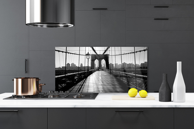 Kuchyňský skleněný panel Most Architektura