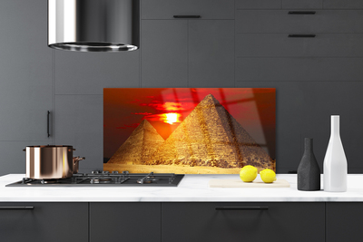 Kuchyňský skleněný panel Pyramidy Architektura