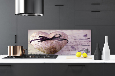 Kuchyňský skleněný panel Srdce Kámen Umění