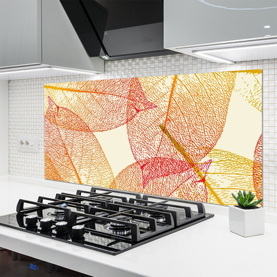 Kuchyňský skleněný panel Listy Umění Rostlina