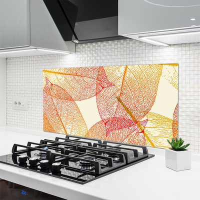 Kuchyňský skleněný panel Listy Umění Rostlina