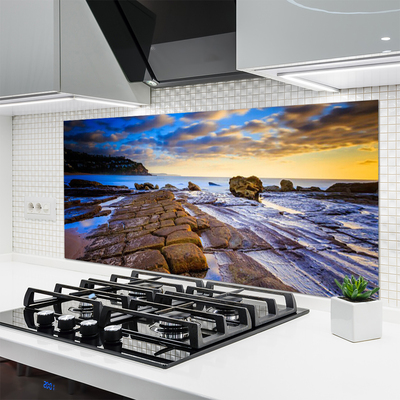 Kuchyňský skleněný panel Pláž Krajina