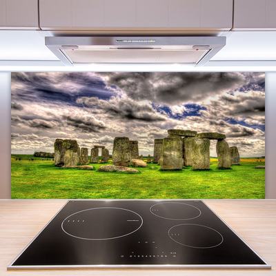 Kuchyňský skleněný panel Kameny Krajina