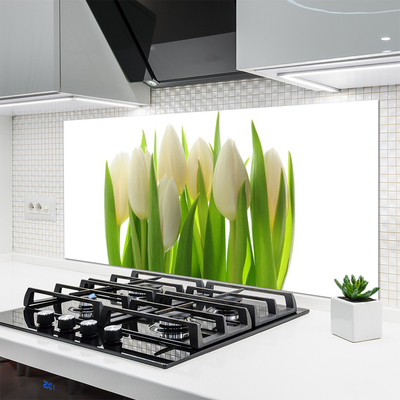 Kuchyňský skleněný panel Tulipány Rostlina Příroda