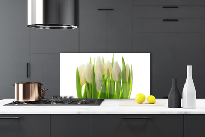 Kuchyňský skleněný panel Tulipány Rostlina Příroda