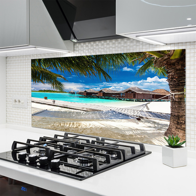 Kuchyňský skleněný panel Oceán Pláž Krajina
