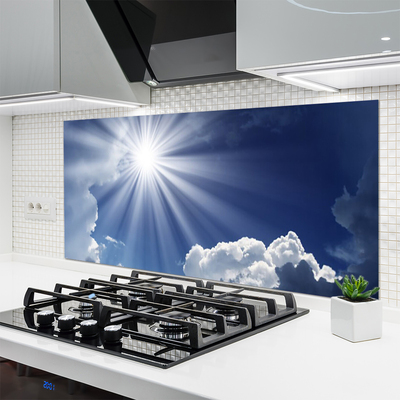 Kuchyňský skleněný panel Slunce Krajina
