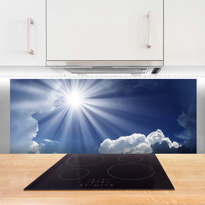 Kuchyňský skleněný panel Slunce Krajina