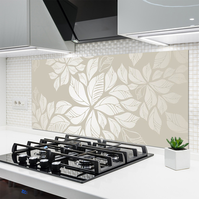 Kuchyňský skleněný panel Květiny Rostlina Umění