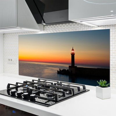 Kuchyňský skleněný panel Maják Krajina