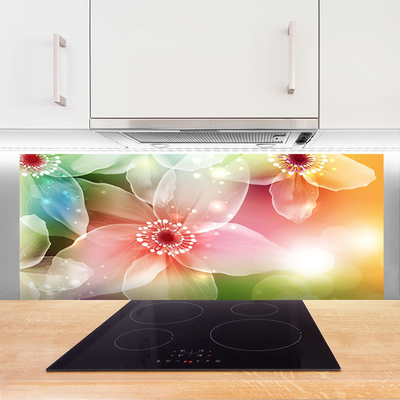 Kuchyňský skleněný panel Květ Rostlina Příroda Umění