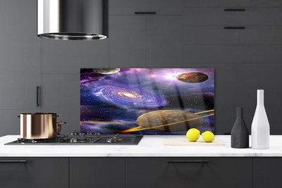 Kuchyňský skleněný panel Vesmír
