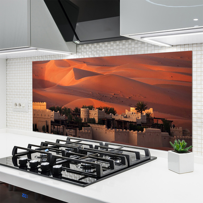 Kuchyňský skleněný panel Město Architektura