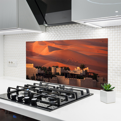 Kuchyňský skleněný panel Město Architektura